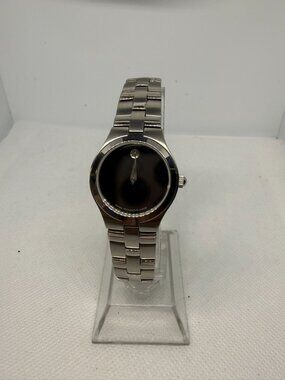 Movado Museum Women’s Swiss Made Stainless Steel Watch Black Dial Sapphire Parts
